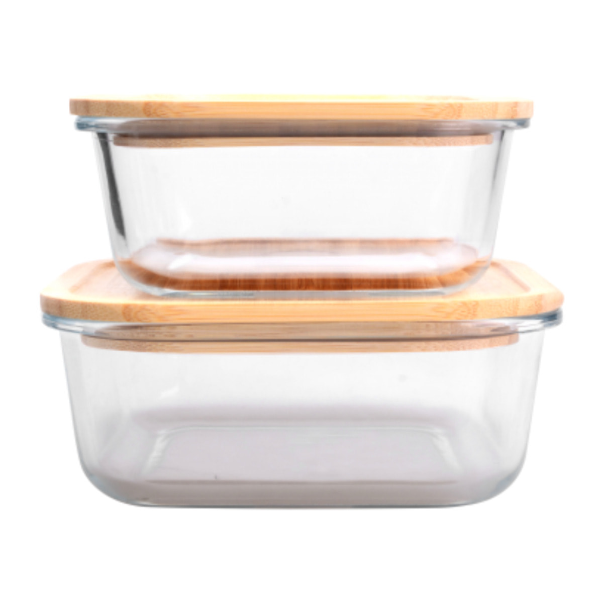 Lot de 2 plats carrés avec couvercle, BO BYO