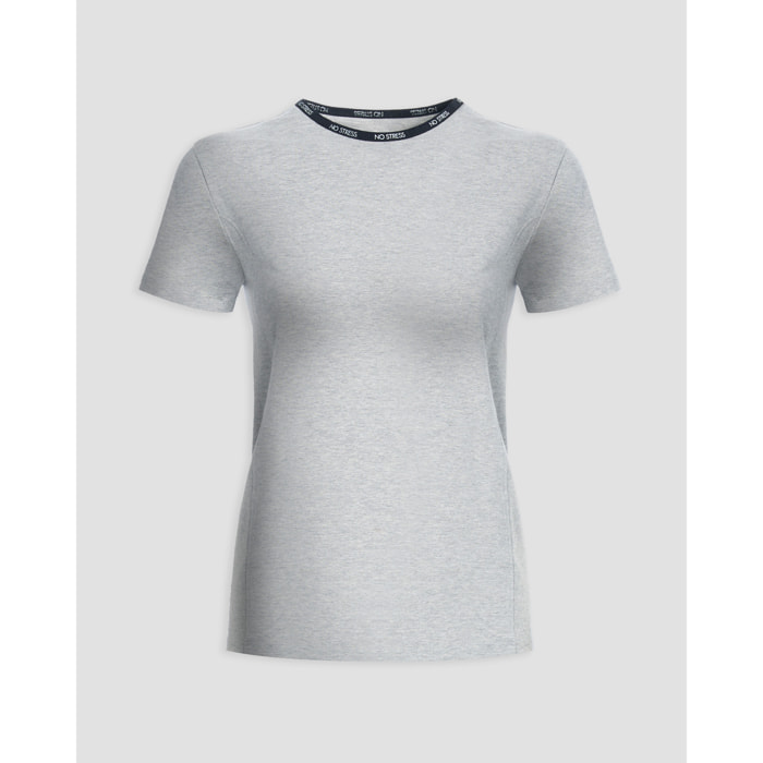 T-shirt donna no stress slim fit cotone