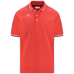 Kappa Polo Shirts POLO LOGO MALTAX 5 MSS Rosso
