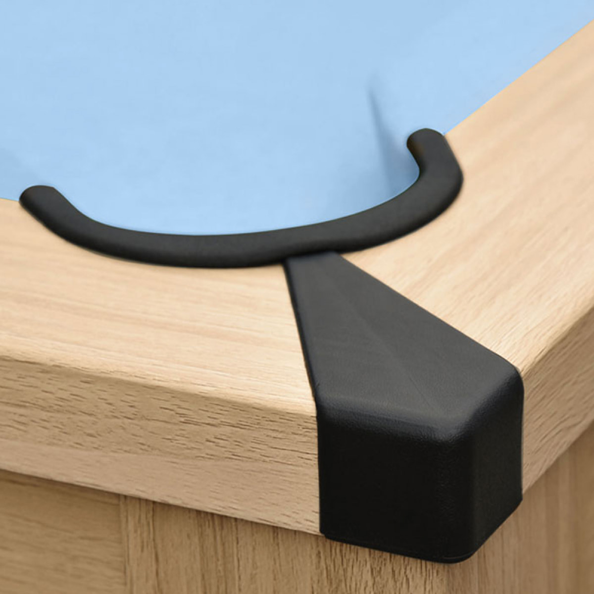 Table de billard convertible bois clair tapis bleu clair - Eddie