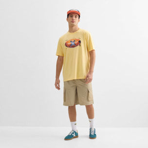 Camiseta oversize MUNICH streetwear de algodón orgánico amarillo