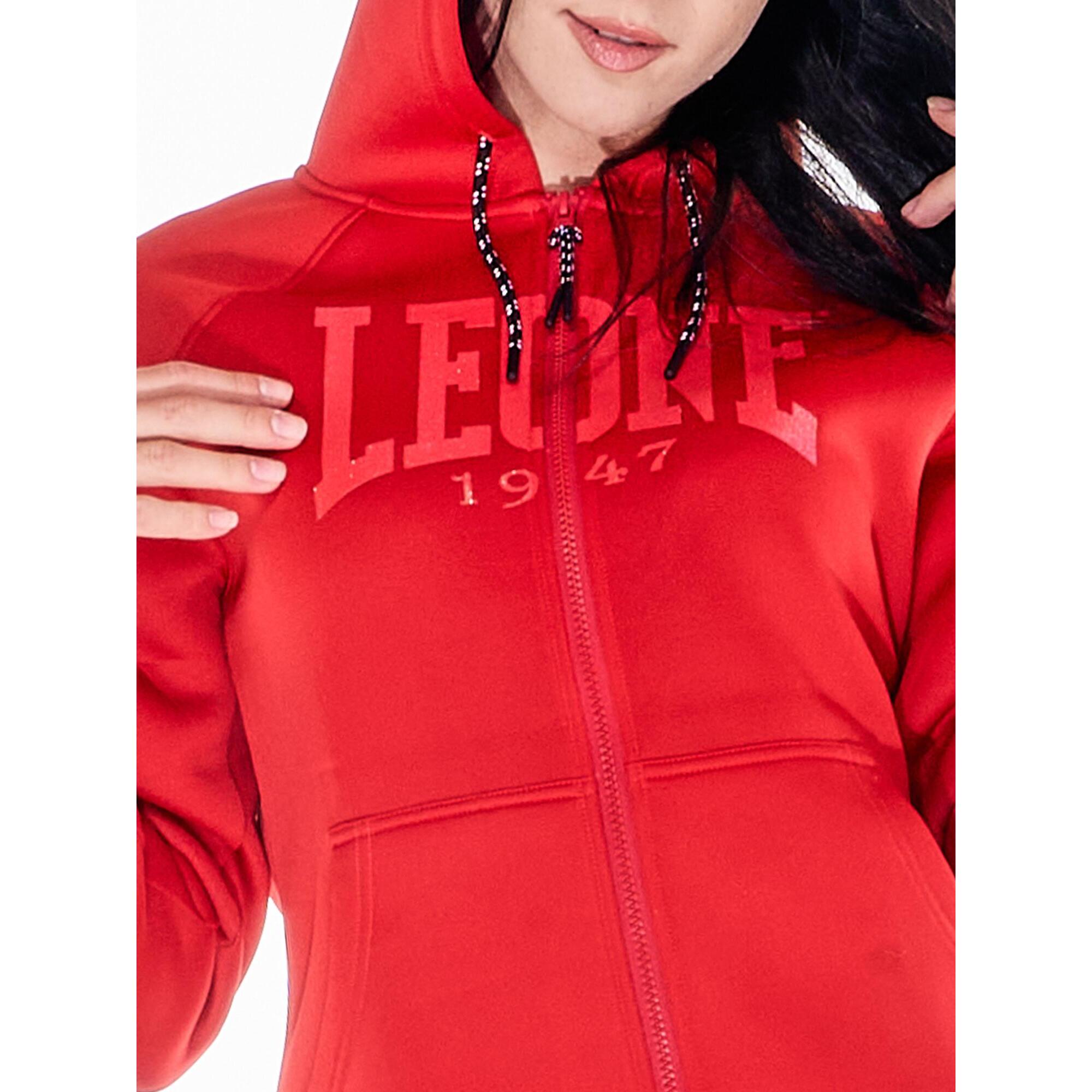 Felpa da donna neoprene cappuccio logo grande College