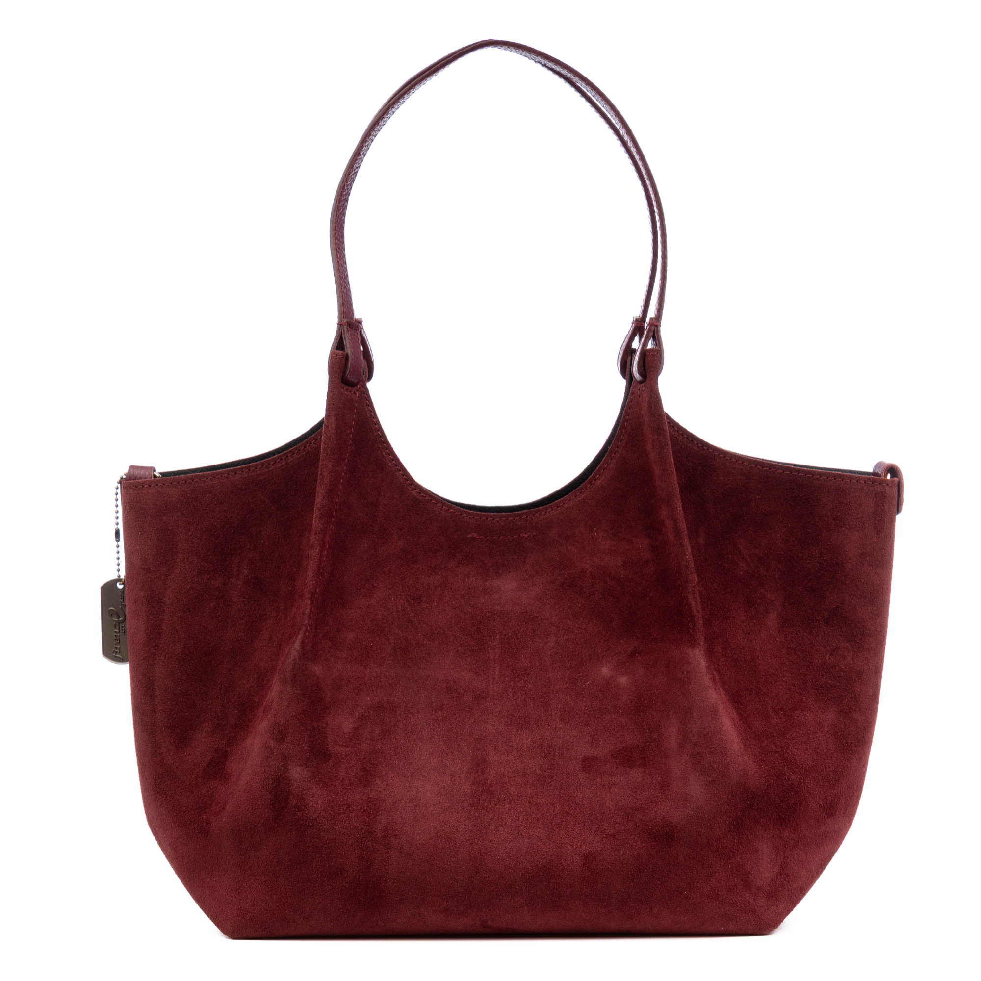 Bascapè Bolso Tote Mujer. Piel auténtica Gamuza.
