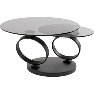 Table basse Beverly verre fumé Kare Design