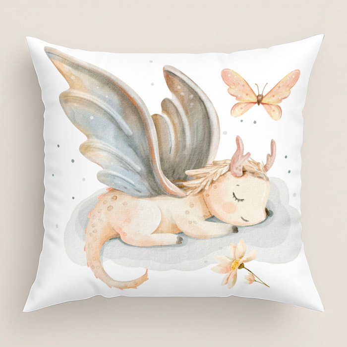 Naturals - Funda de Cojín Estampado - Con Cremallera - Sin relleno - 100% Algodón - Elia