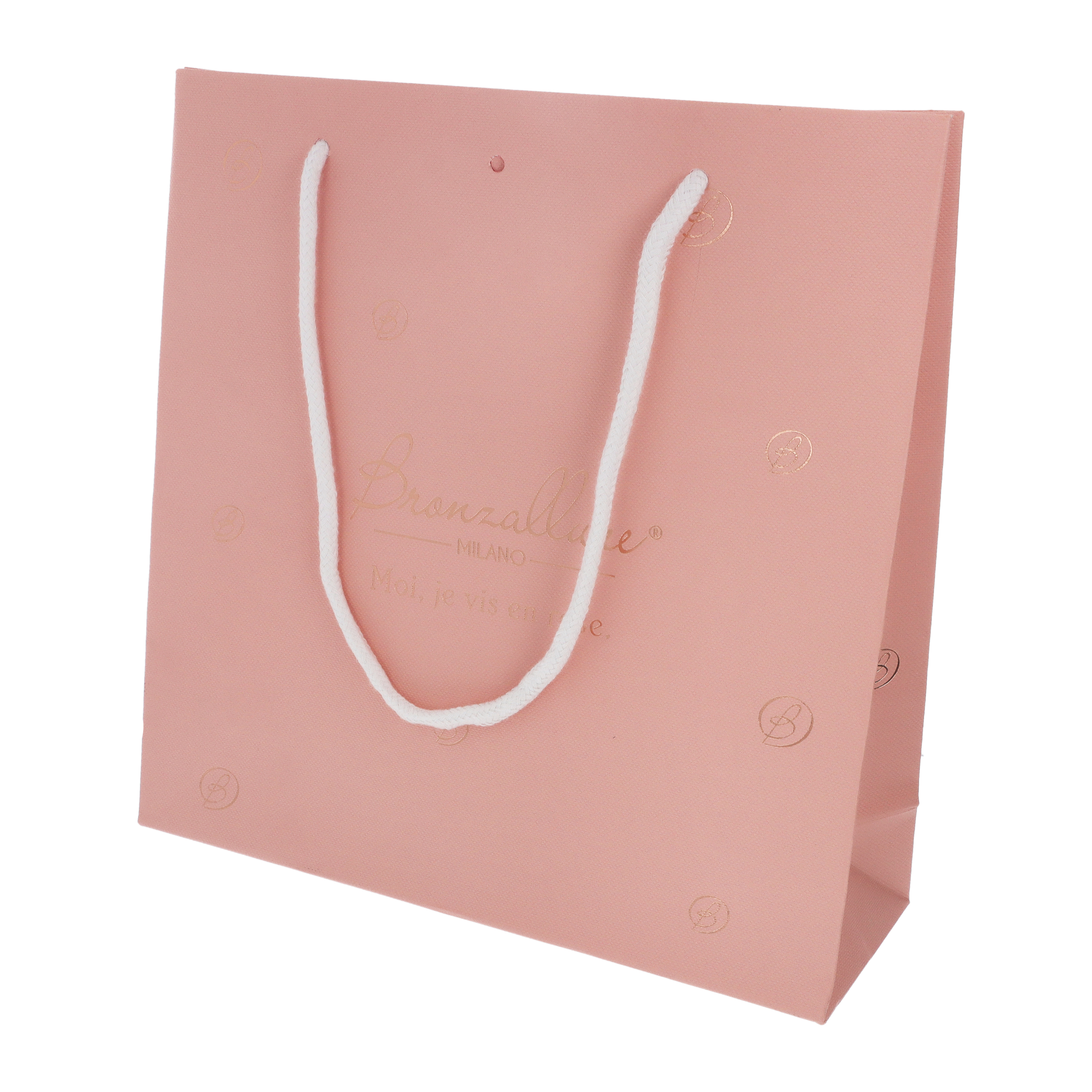 Sacchetto Regalo Bronzallure - Rosa - 24.5x24.5x8 cm