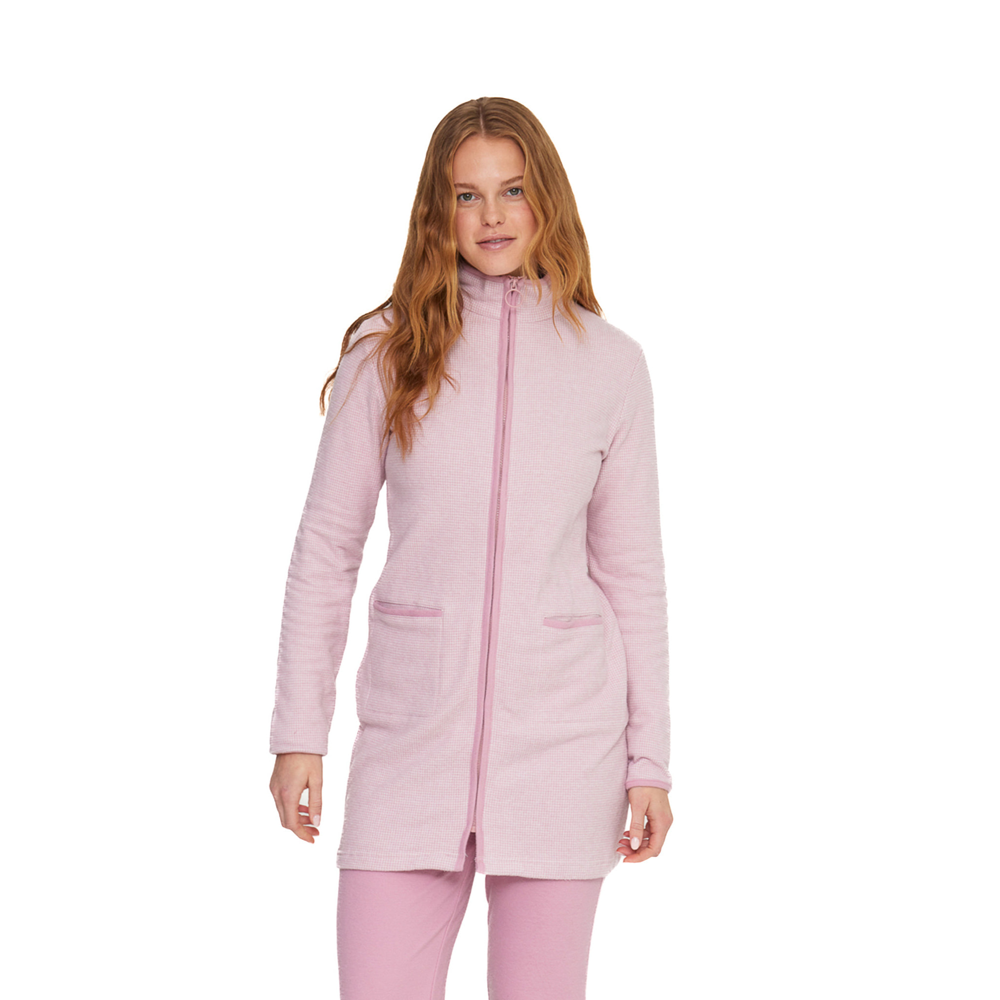 Vestaglia donna heart in punto milano con zip Noidinotte