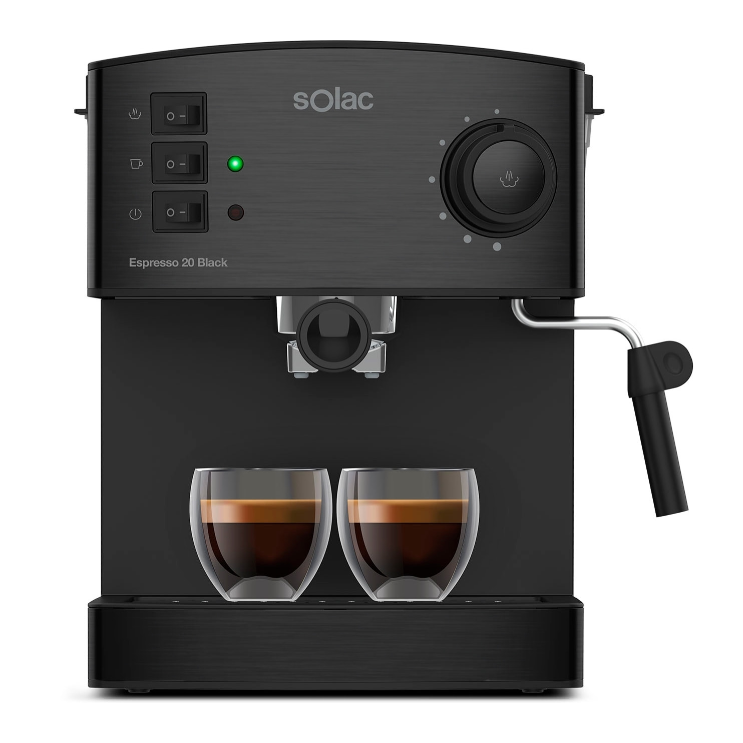 Solac - Cafetera Espresso Espresso 20 Black 850 W