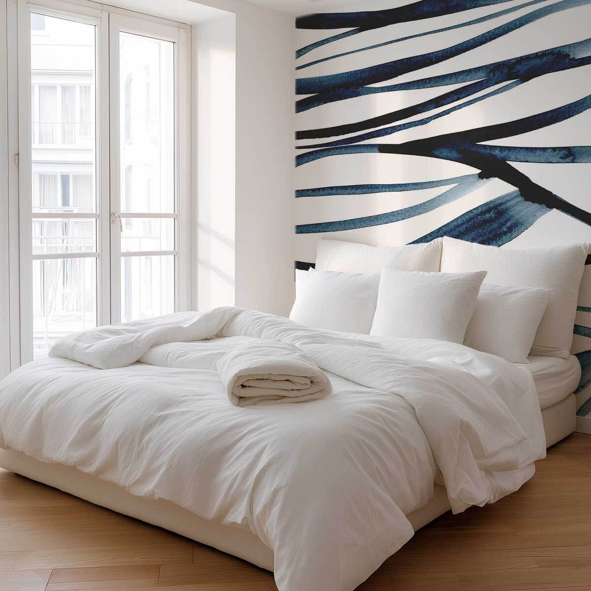 Papier peint panoramique Fils bleu Lapis Lazuli Intissé