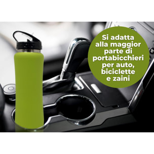 Borraccia Termica Thermos Caldo-Freddo Modello Sport Verde