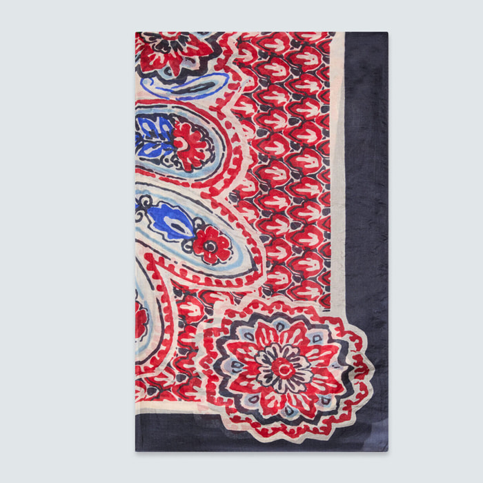 Fiorella Rubino - Foulard estampado en seda - Azul