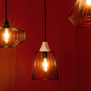 Suspension filaire "Nut" noire - métal D23 cm