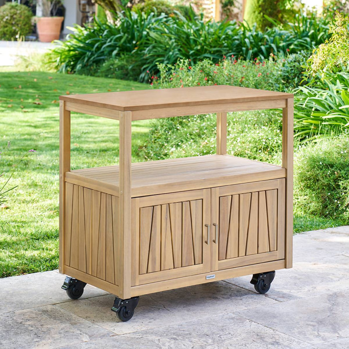 Module de cuisine d'été Lodgia 2 portes 50x87cm bois d'acacia