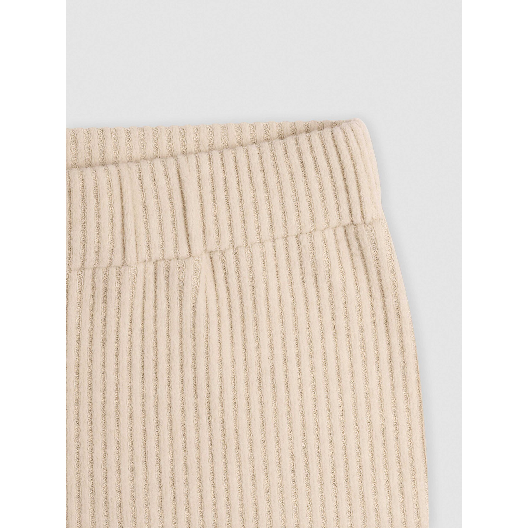 Set maglia e pantaloni a coste beige