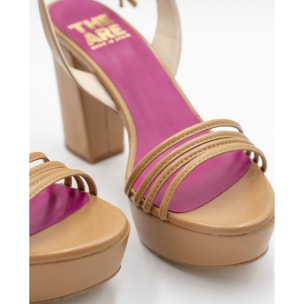 Sandalias de mujer con tacón y tiras multiposición