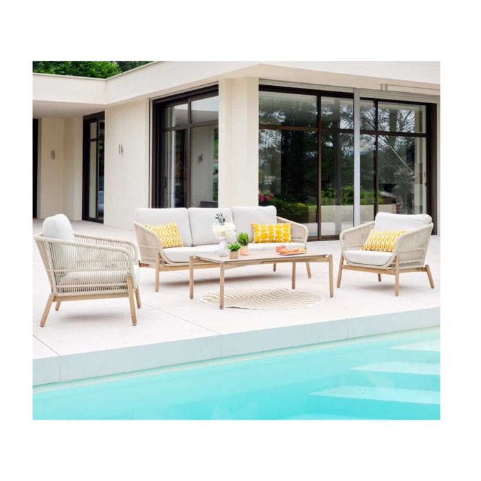 Salon de jardin en aluminium - 5 places - PALAWAN