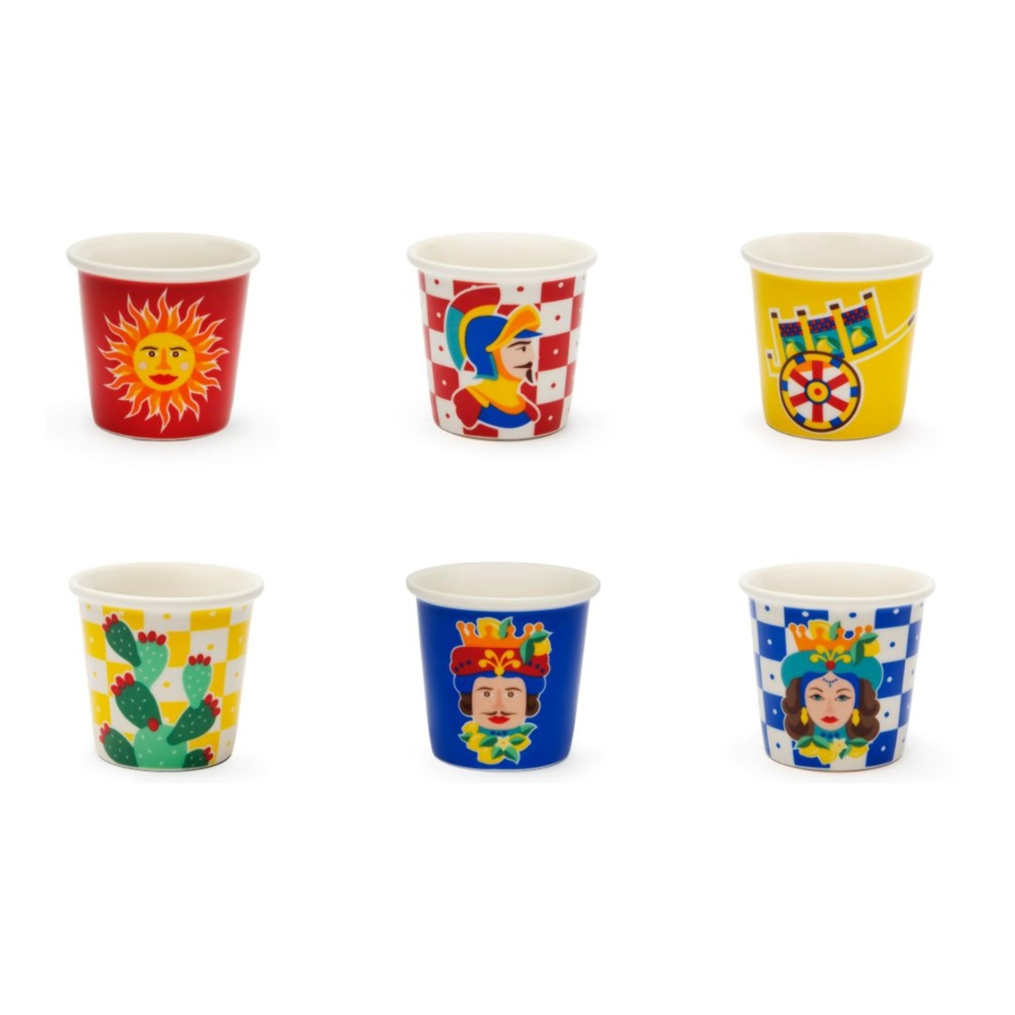Set 6 Bicchierini Caffè Excelsa – Sicilian Rhapsody, New Bone China Multicolore
