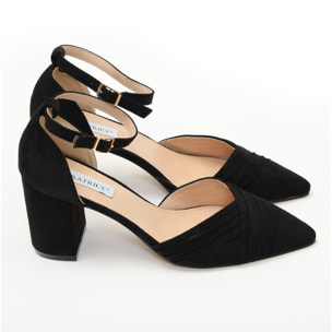 Sandali in simil pelle con tacco comodo quadrato