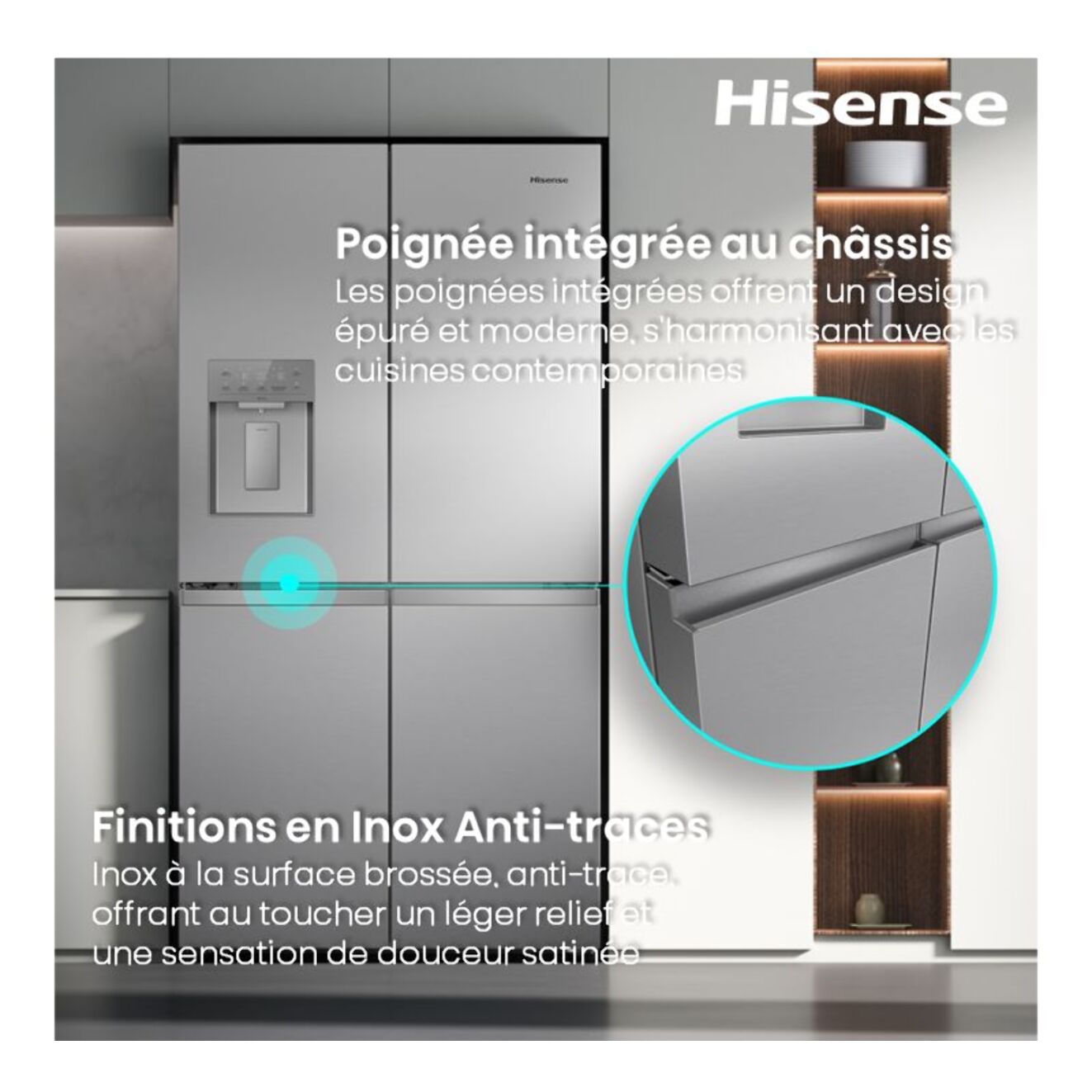 Réfrigérateur multi portes HISENSE RQ640P5SSD