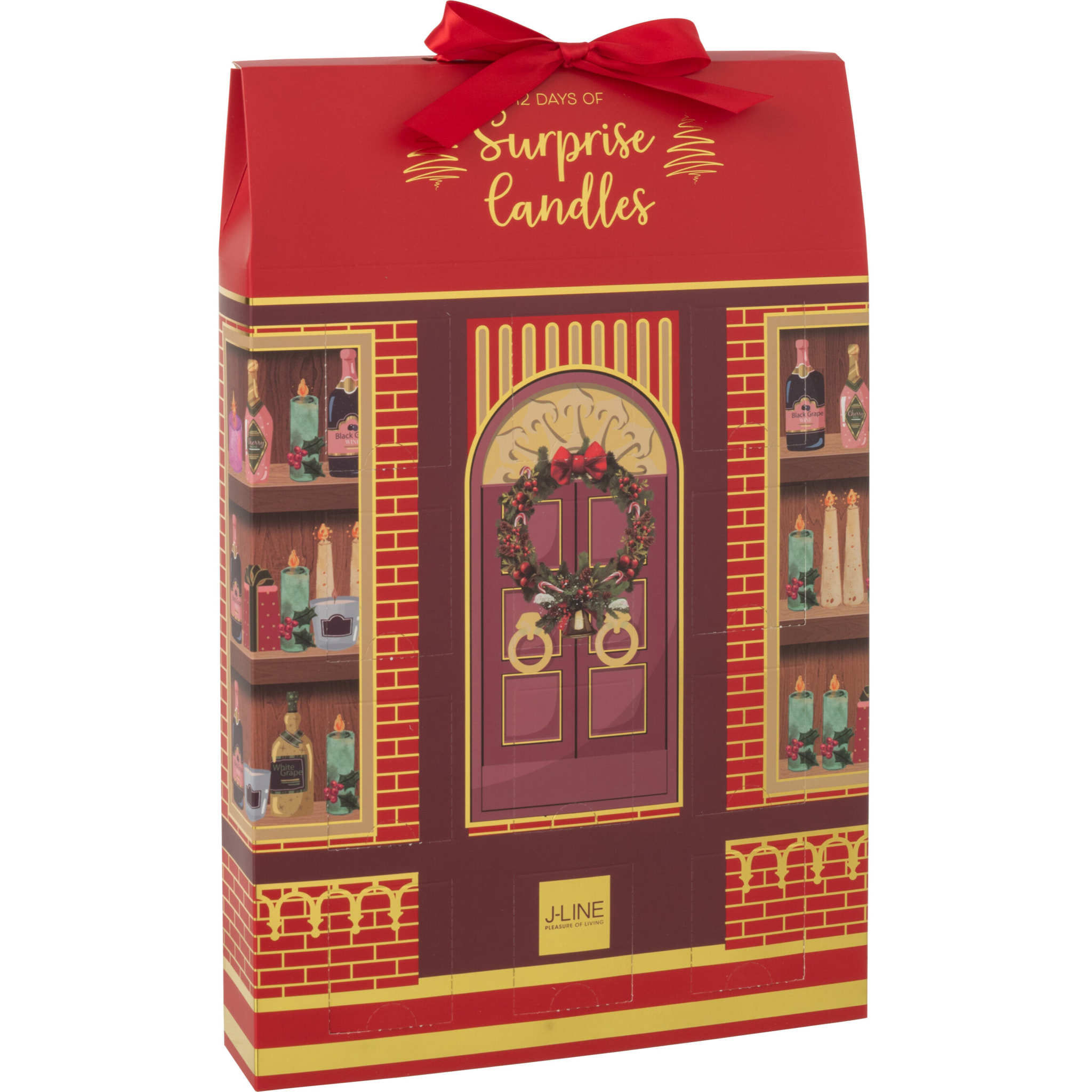 J-Line bougie parfumée Surprise Window - corail/mix - 12 bougies