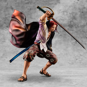 One Piece Statua Shanks con Capelli Rossi Edizione P.o.p 21 Cm Megahouse