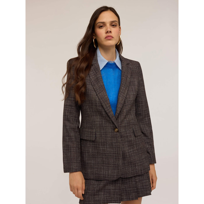 Motivi - Blazer monopetto tinto filo - Grigio