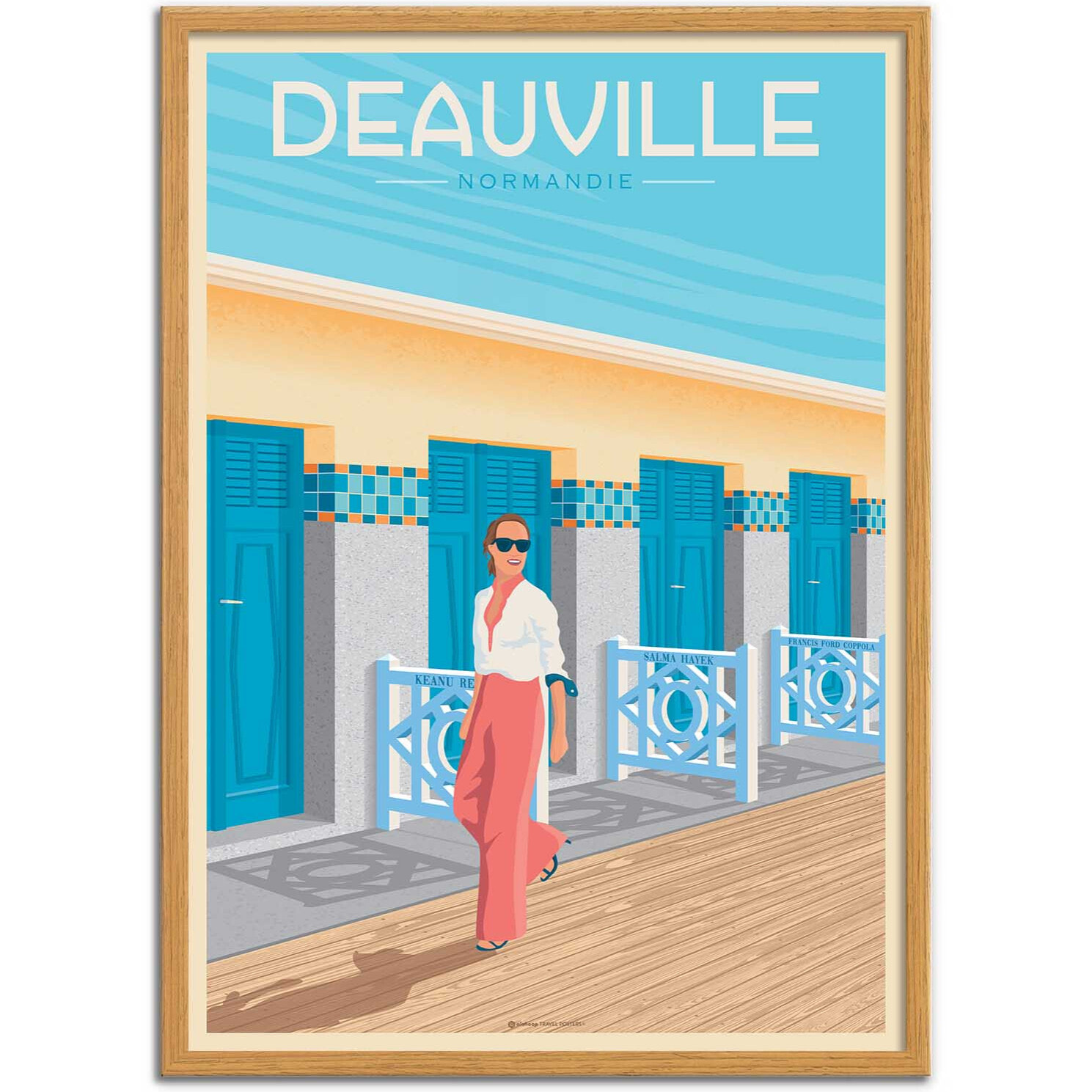 Affiche - Deauville Les planches - Olahoop Travel Posters
