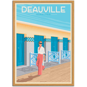 Affiche - Deauville Les planches - Olahoop Travel Posters