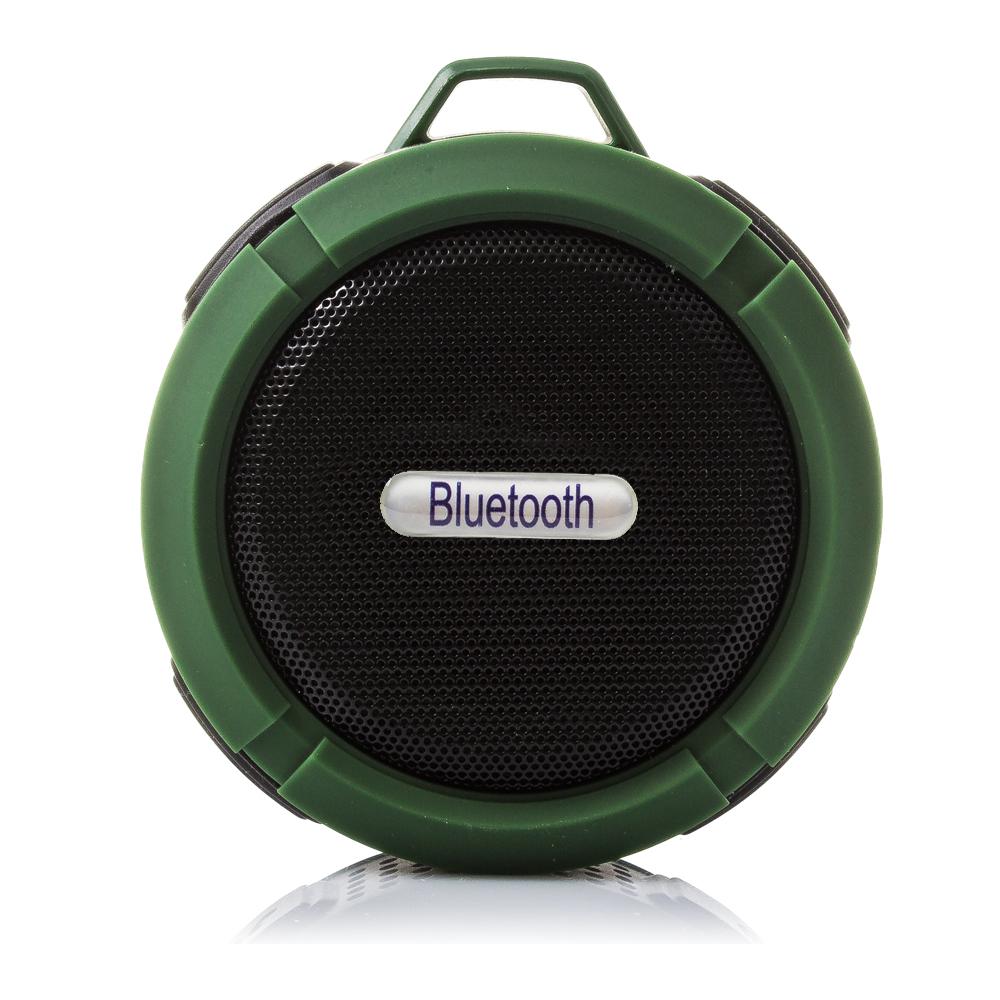 Altavoz bluetooth circular resistente al agua con ventosa C6