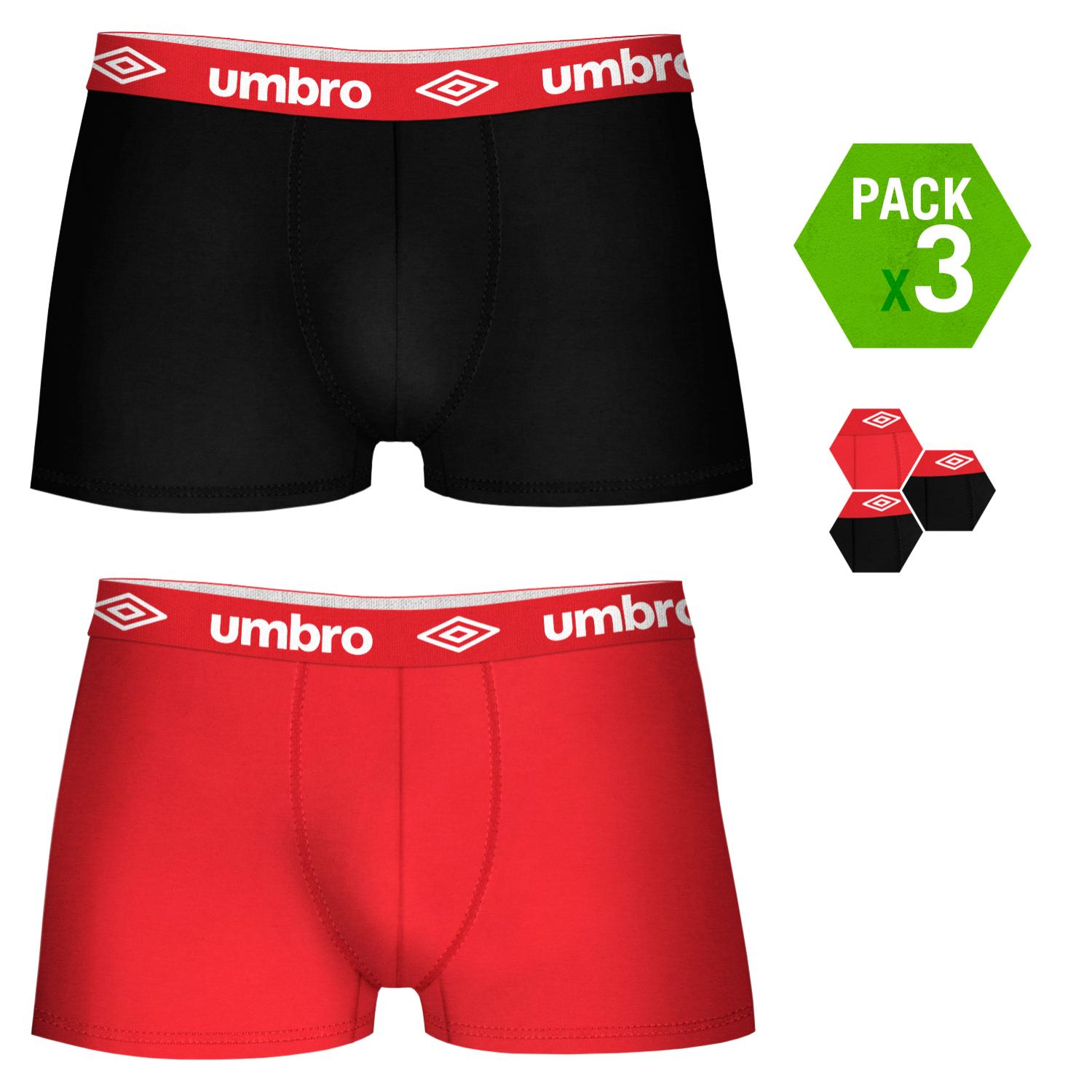 Pack 3 calzoncillos UMBRO en varios colores para hombre