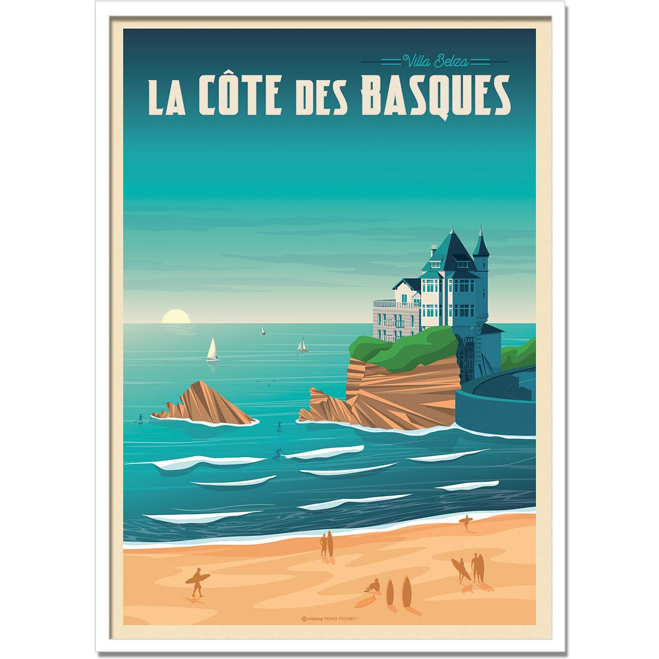 Affiche - Biarritz - Olahoop Travel Posters