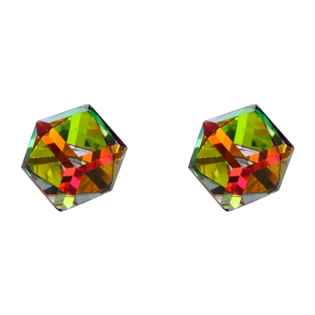 Pendientes Cubik adornado con cristales de Swarovski