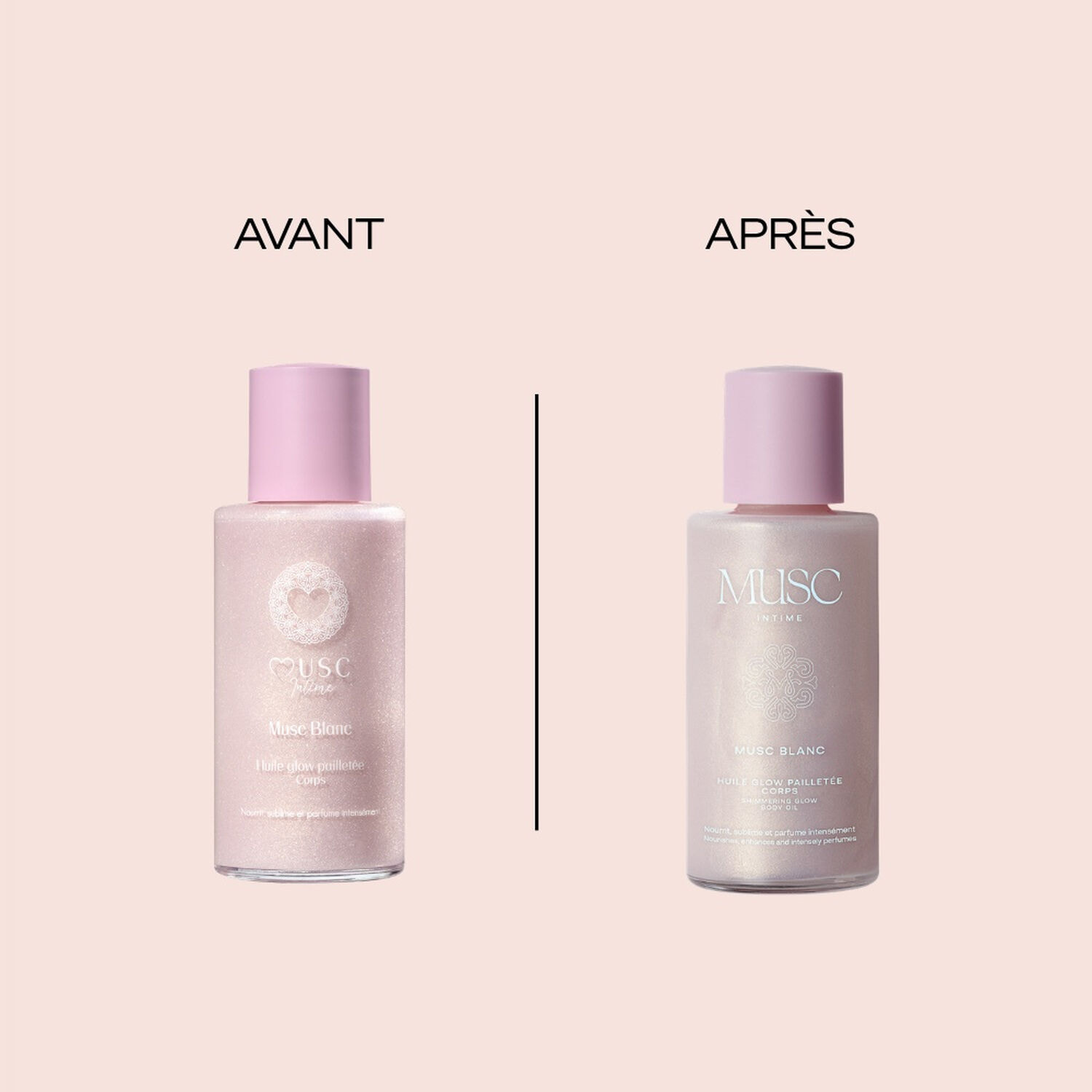 Musc Blanc - Huile Glow Pailletée Corps 100 ml