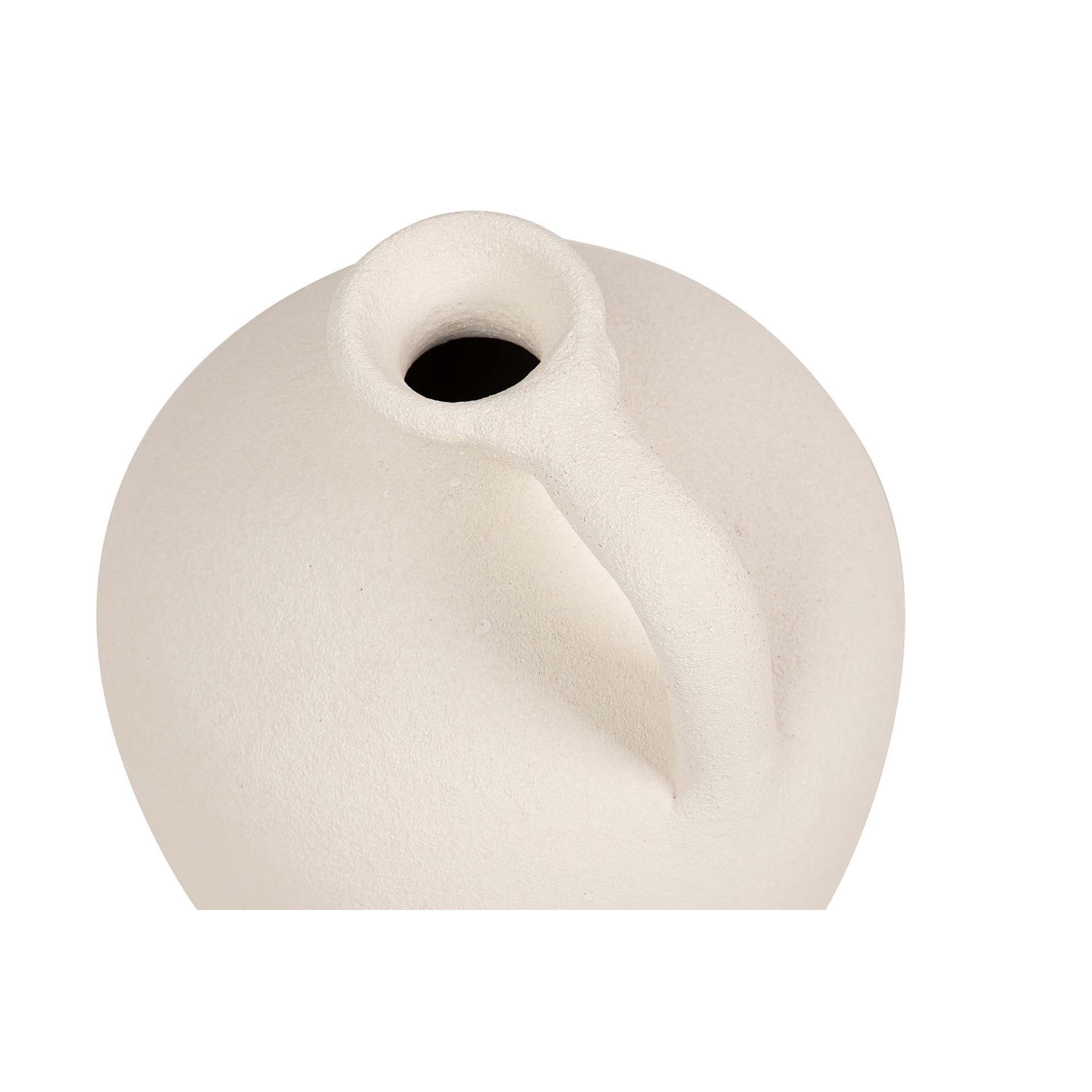 Florero Ceramica Beige 25x25x40 Cm