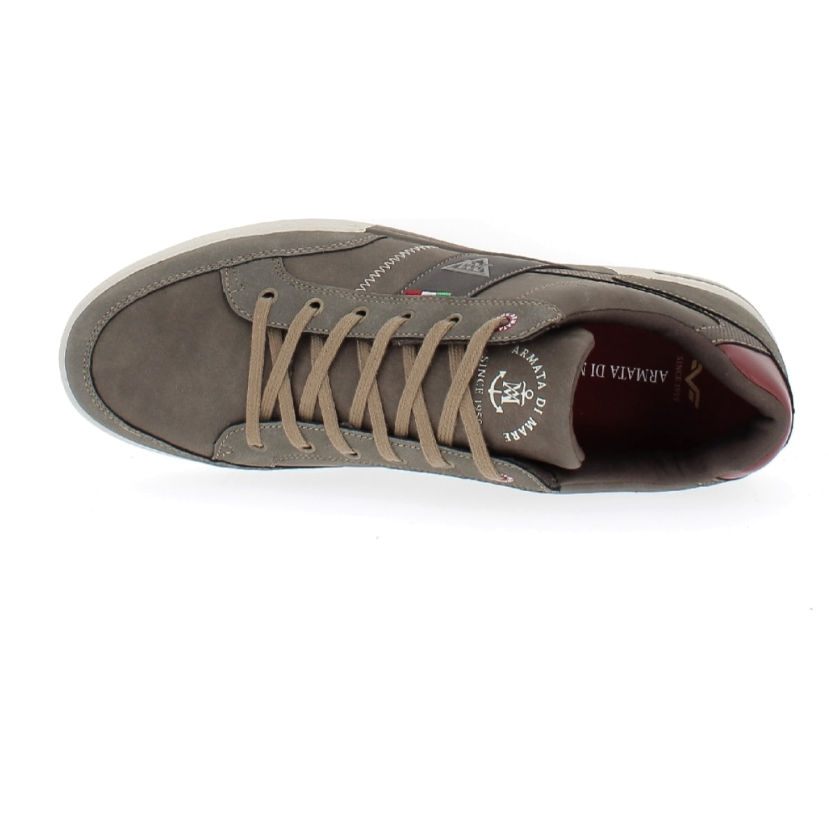 Armata di Mare Scarpe Uomo Sneakers Casual Stringate con Soletta Rimovibile in Memory Foam AMU W23M409 Taupe