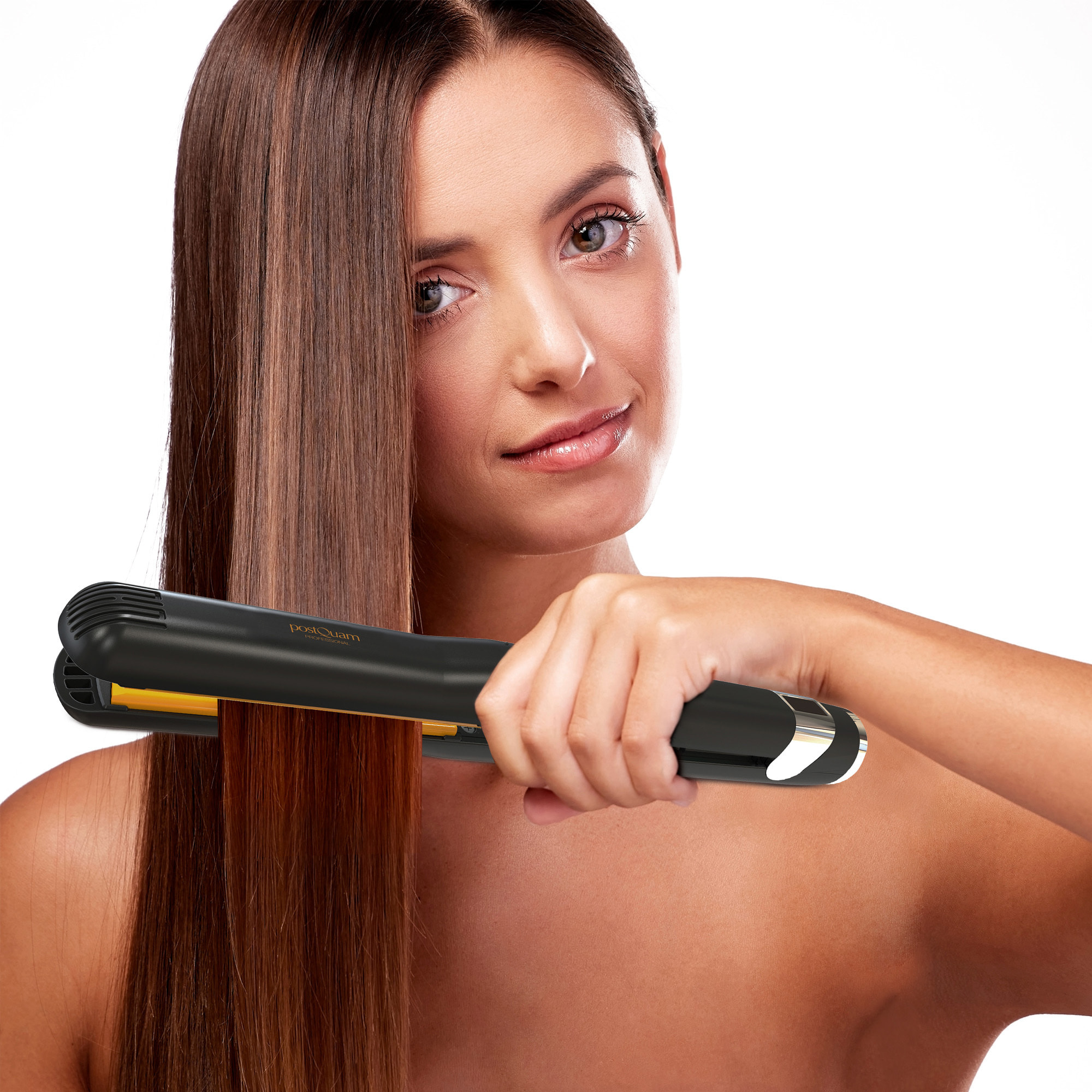 Fer à lisser Elite Gold Keratiner - Gris et jaune - 65W