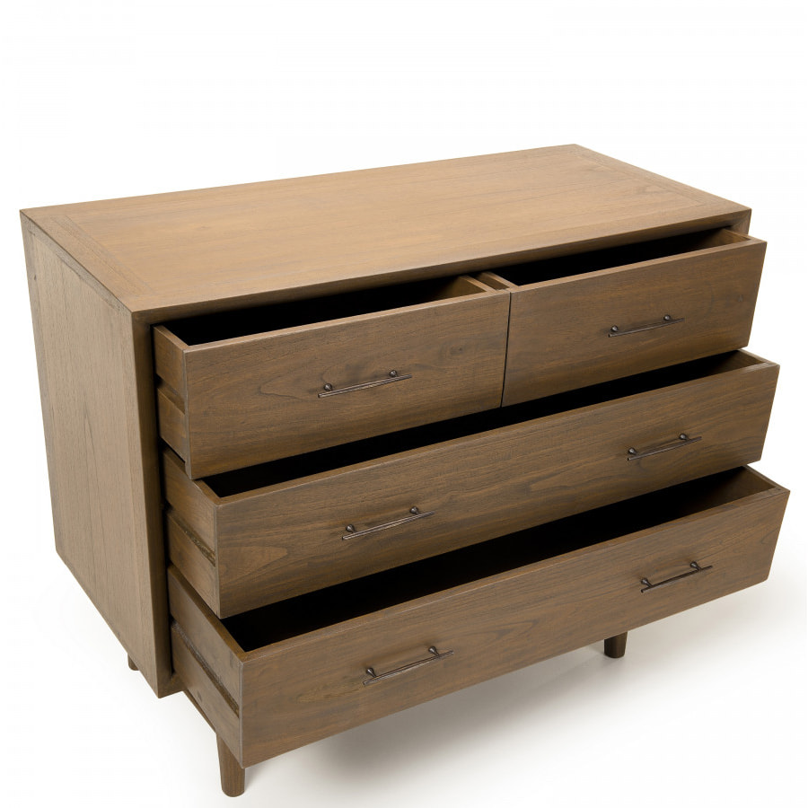 LAURE - Commode 4 tiroirs bois Mindi