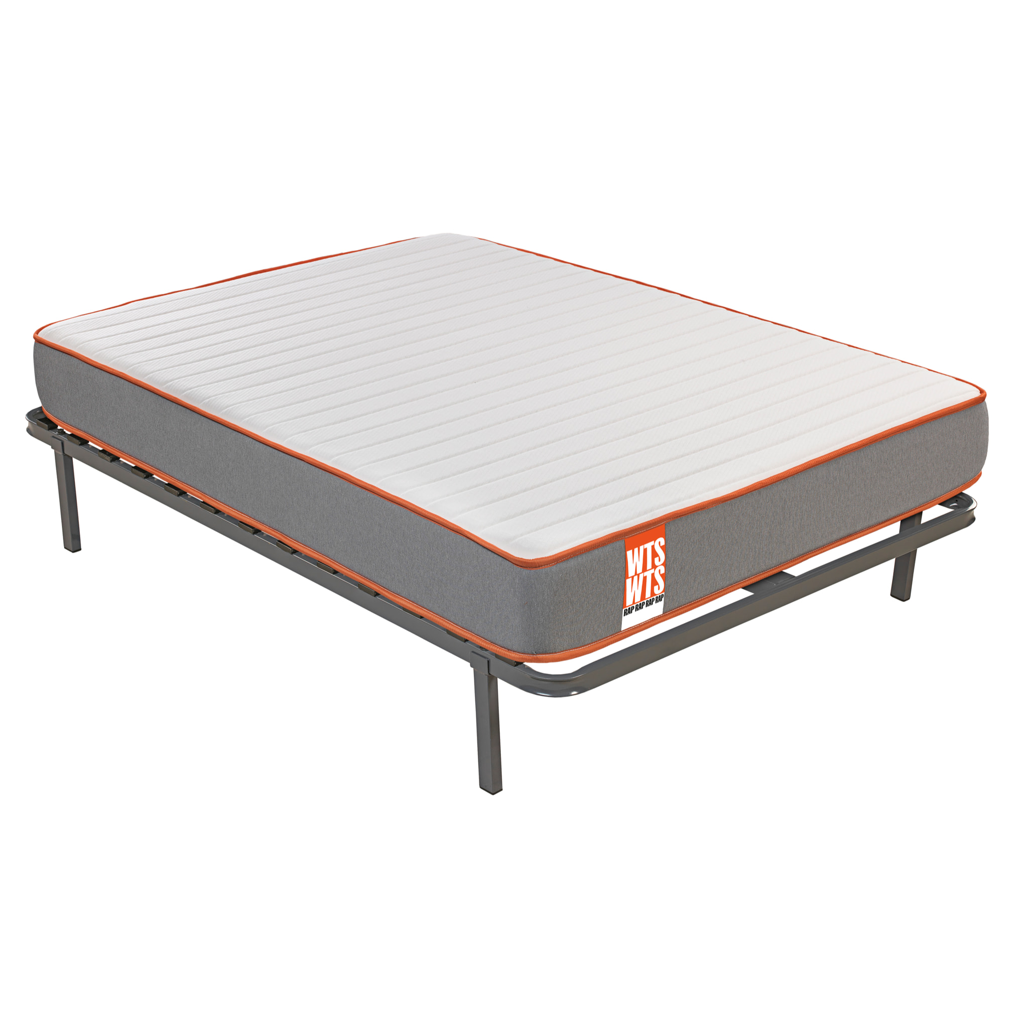 Colchón Viscoelástico Sostenible HR y Somier Reforzado 13 láminas Madera. Entrega, Montaje y Retirada usado incluido Pack RAP · WHAT THE SLEEP