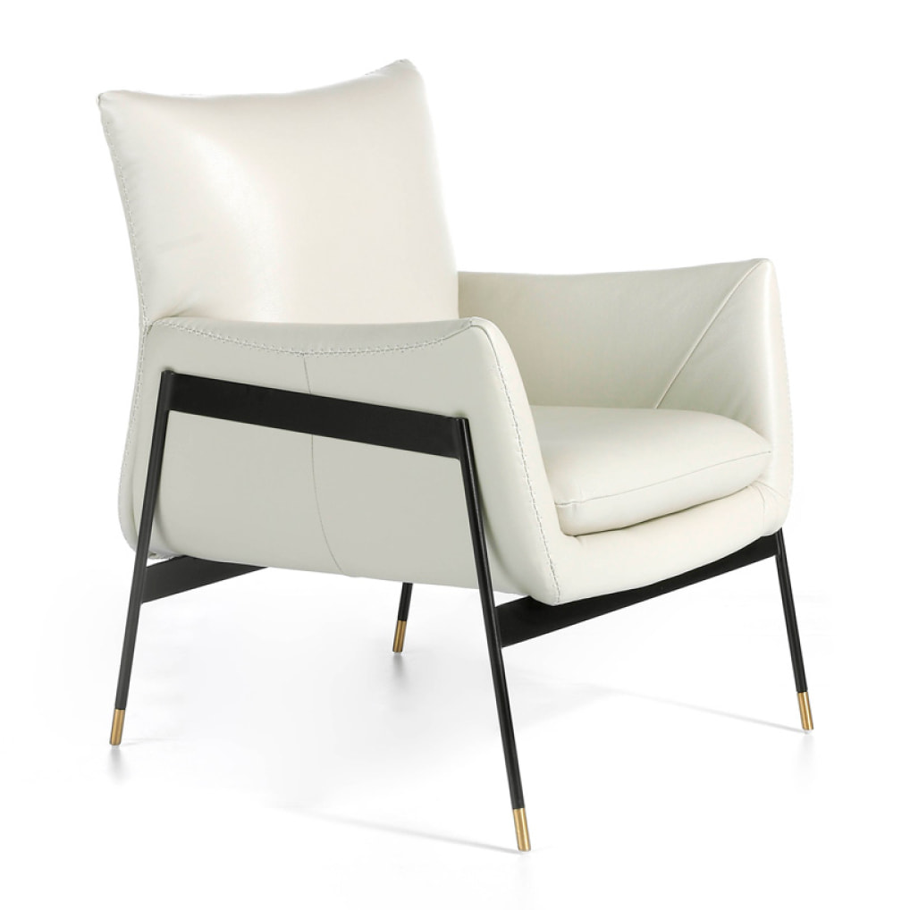 Sillón Angel Cerda de piel de vacuno 67x75x87cm