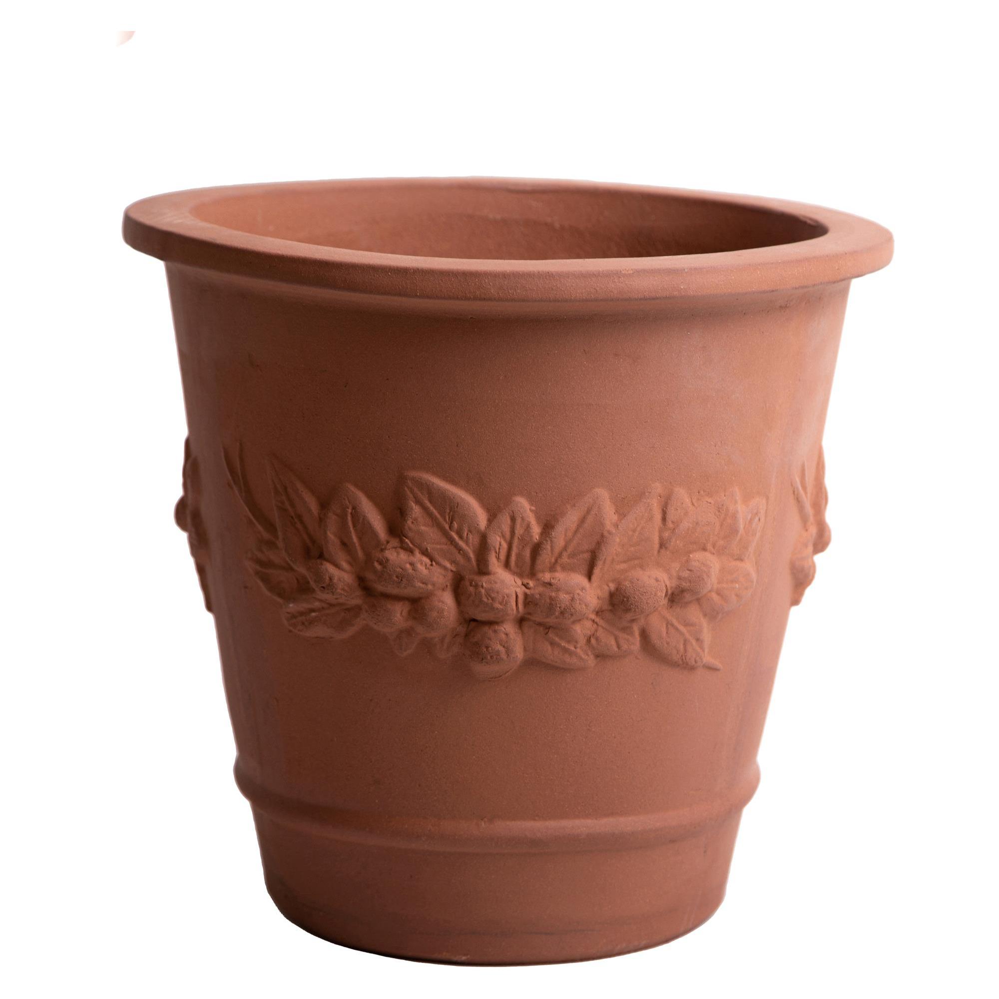 Set Di 3 D.50/39/31 Cm Cachepot Festonato - Pezzi 1 - 50X50X50cm - Colore: Marrone - Bianchi Dino - Decori Casa E Complementi