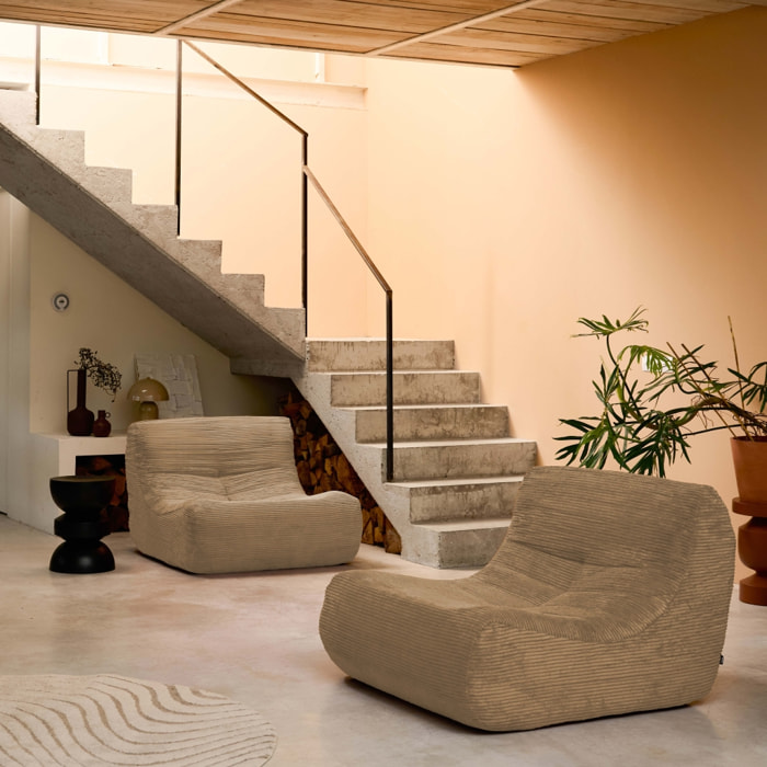 Chauffeuse velours côtelé 2 places SOKOL