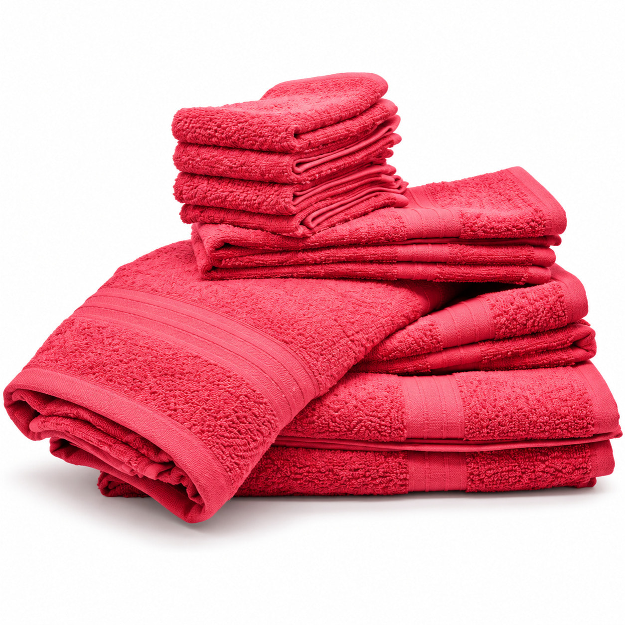 BASSETTI Set 5 Asciugamani in 100% Cotone
