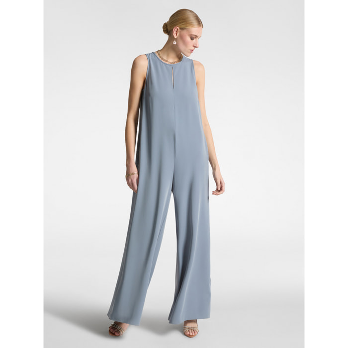 Elena Mirò - Completo elegante con tuta e mantella - Grigio