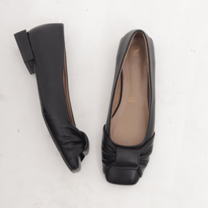 DECOLLETE FLAT FIOCCO NERO