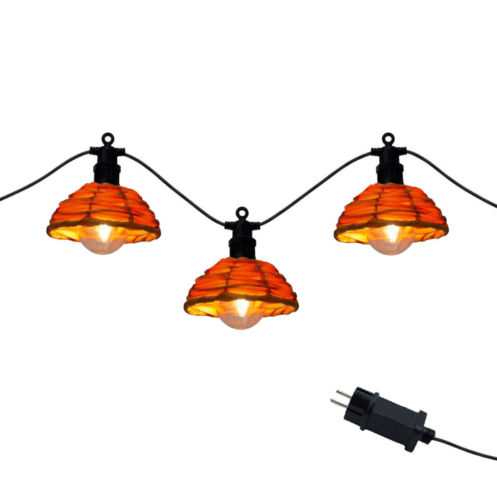 Guirlande poly rotin COTTAGE 10 LED 5.7M