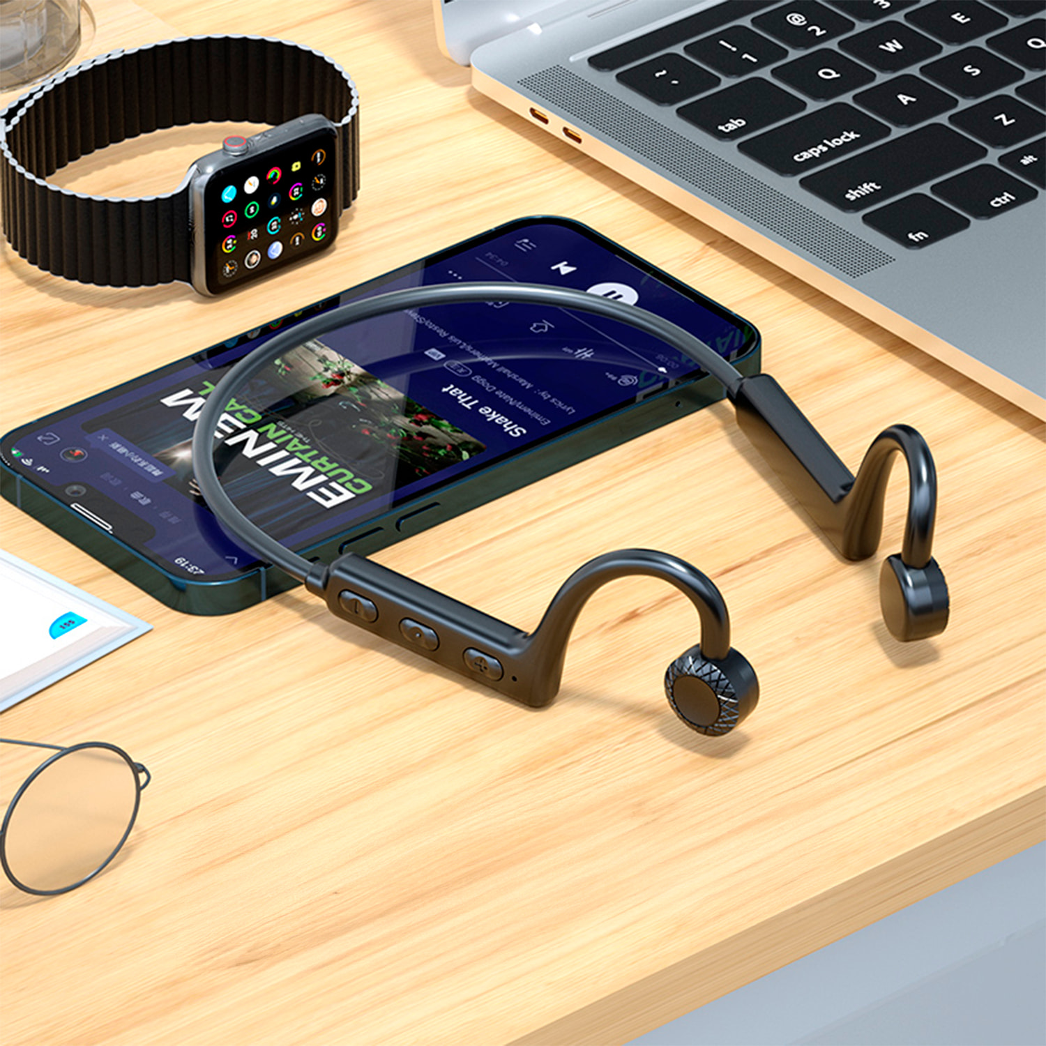 Auriculares KS-19 Bluetooth. Con Tecnología de Conducción Ósea.