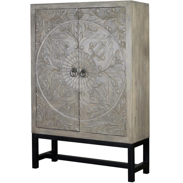 Armario - Madera de Mango y Hierro - 180x116x42cm