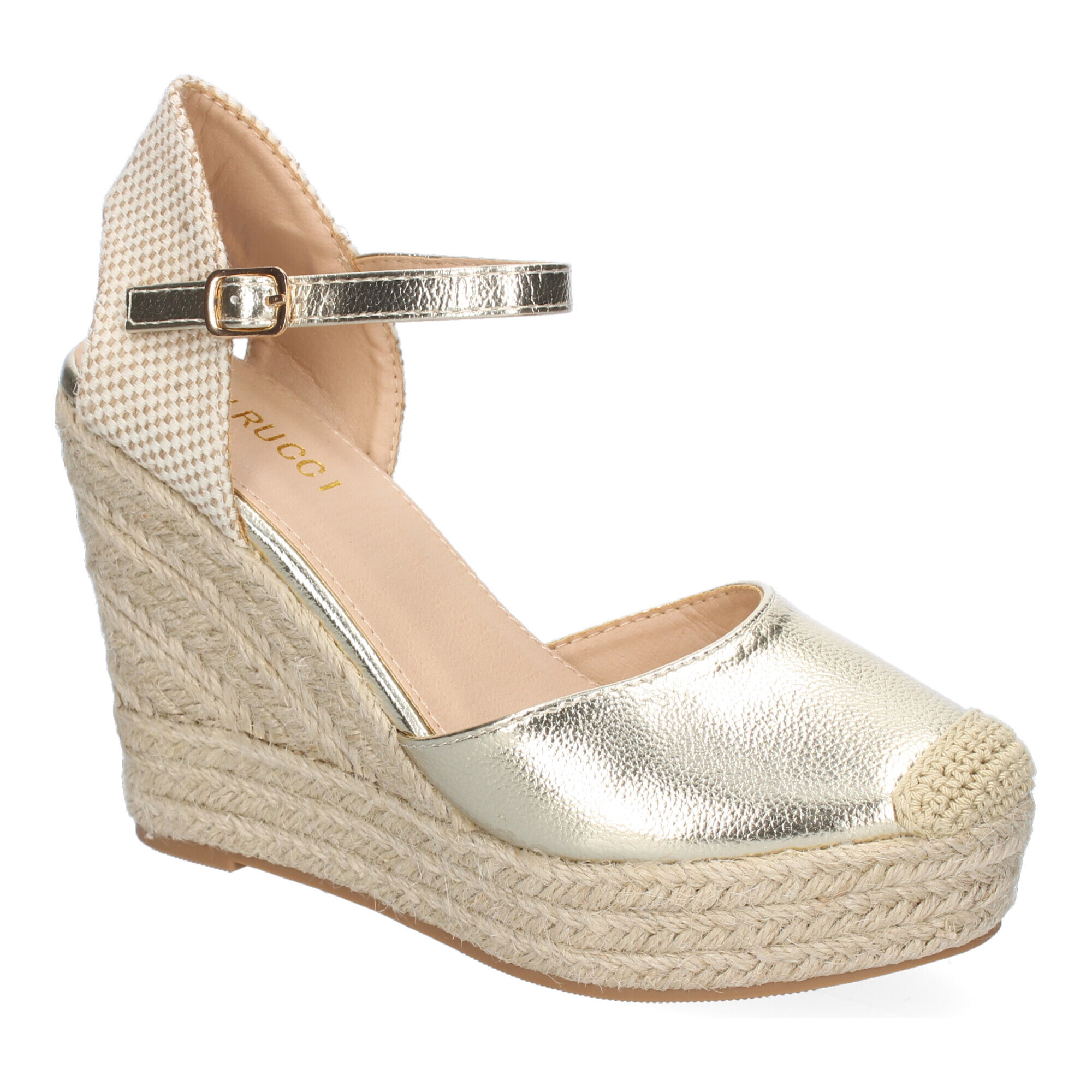 Sandalia de Cuña de Yute para Mujer, Comodas y Elegantes, Diseño Moderno con Punta Bordada