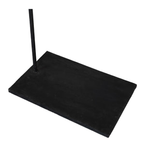 Support de lampe métal brut arrondi - Noir