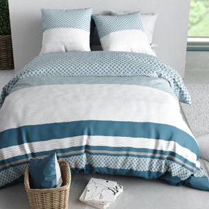 Parure housse de couette imprimé 100% coton - nocturne